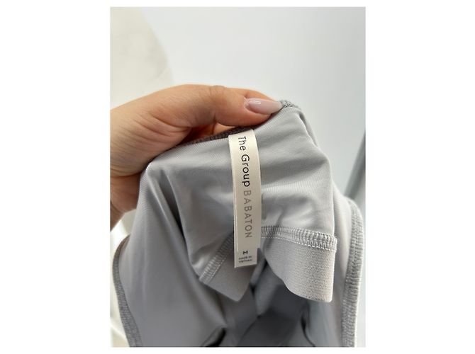 Autre Marque ARITZIA Graues kurzes geripptes Kleid mit Trägern - Ansicht 6