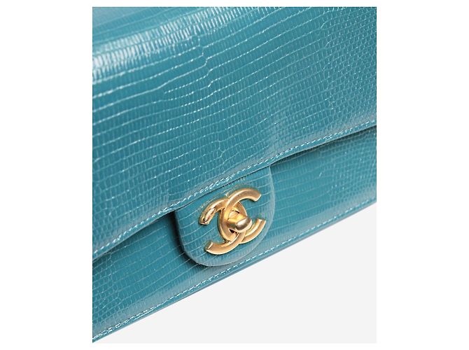 Chanel Borsa a spalla mini flap esotica turchese Verde - vista 5