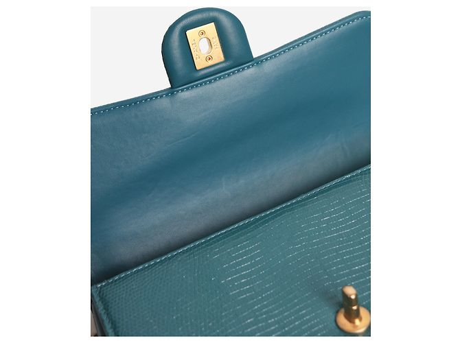 Chanel Borsa a spalla mini flap esotica turchese Verde - vista 6
