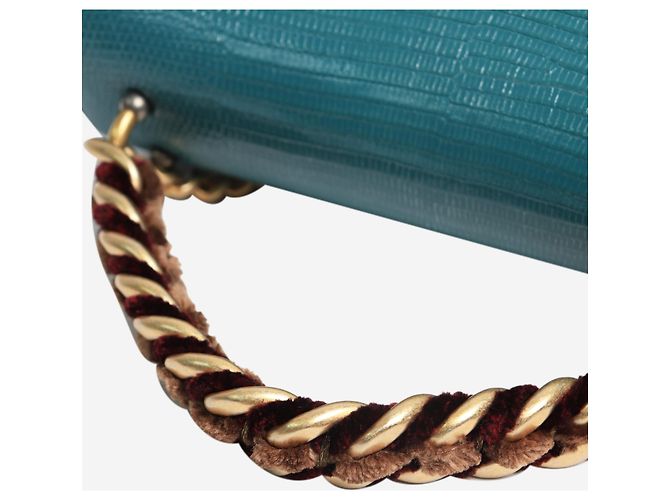 Chanel Borsa a spalla mini flap esotica turchese Verde - vista 8