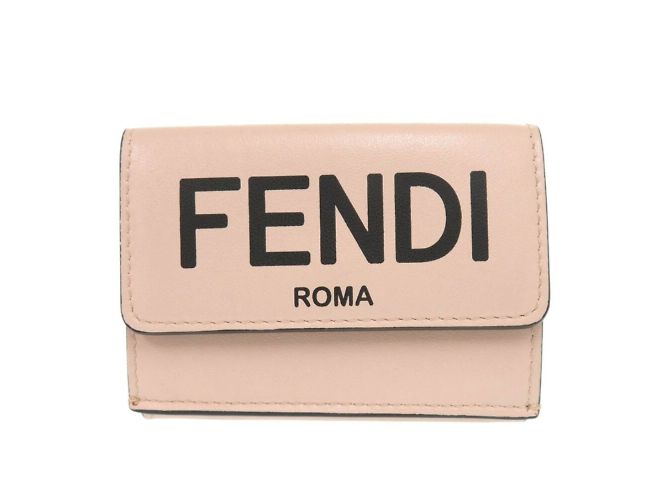 Cartera tri-fold micro rosa Fendi Roma - vista 2