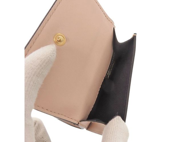 Cartera tri-fold micro rosa Fendi Roma - vista 7