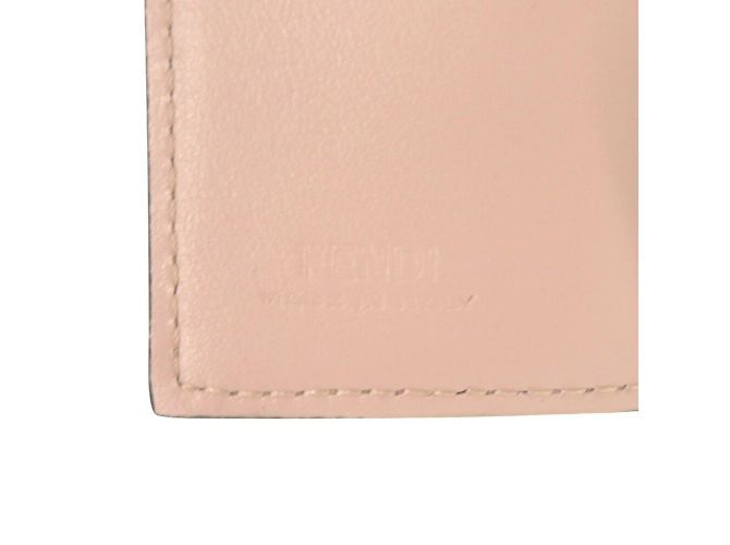 Cartera tri-fold micro rosa Fendi Roma - vista 8