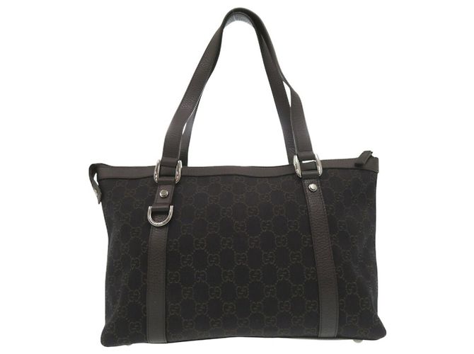 Borsa Tote Gucci GG Abbey Marrone scuro - vista 3