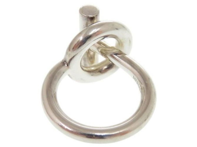 Hermès Hermes Echappe Silver 925 Band Ring Silvery - view 3