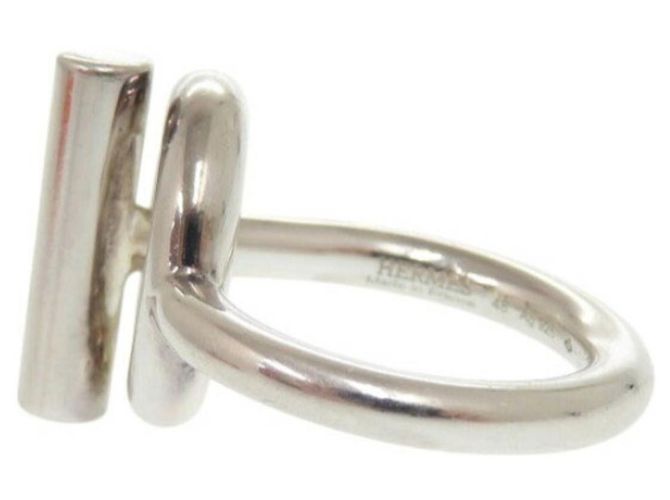 Hermès Hermes Echappe Silver 925 Band Ring Silvery - view 4