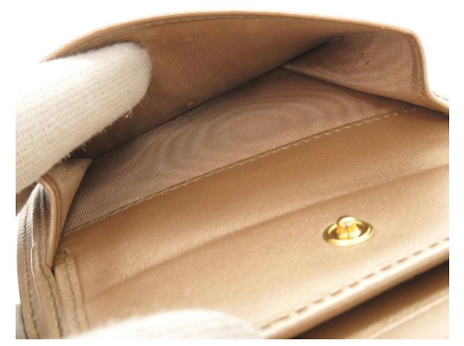 Prada Saffiano Leder Gold Bi-Fold Geldbörse Golden - Ansicht 7