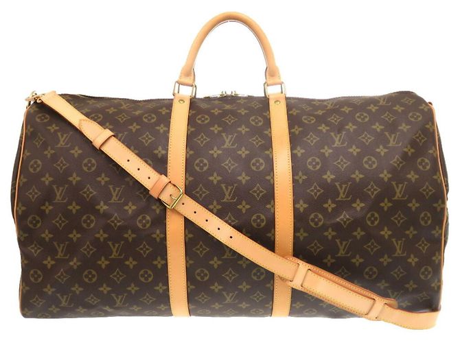 Borsa Monogram Keepall Bandoulière 60 di Louis Vuitton Marrone Monogramma - vista 2