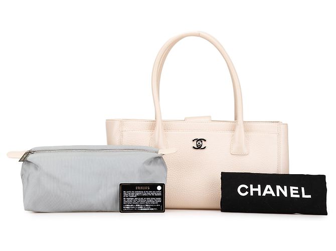 Executive Chanel Marrone Piccola Borsa Esecutiva in Pelle di Vitello Cerf Beige - vista 14