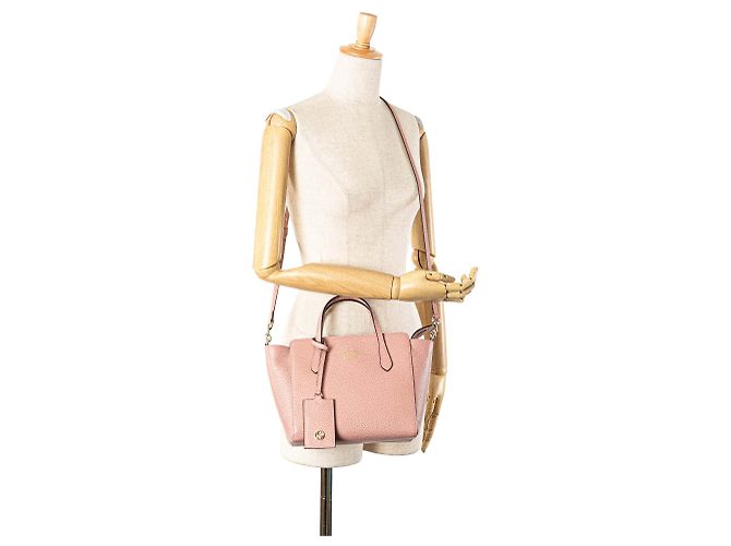 Borsa Swing Mini Gucci in pelle di vitello rosa - vista 13