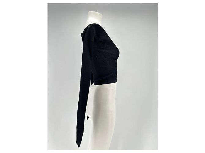 Autre Marque IOANNES Strickjacke schwarz gerippt - Ansicht 3