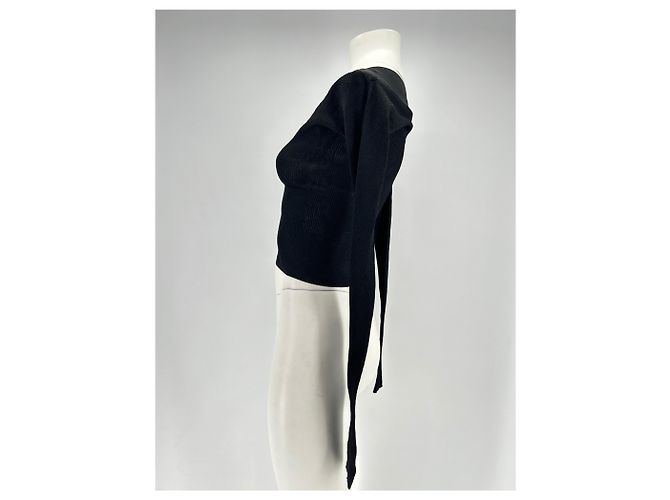 Autre Marque IOANNES Strickjacke schwarz gerippt - Ansicht 4
