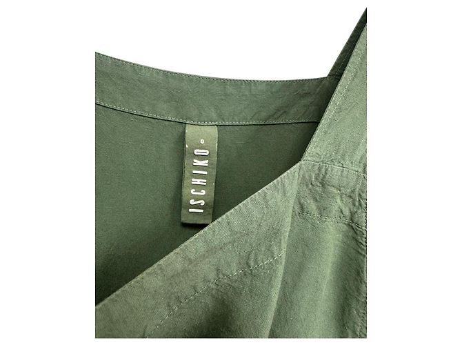 Autre Marque Ischiko Latzkleid Midi aus Leinenmischung Grün - Ansicht 4