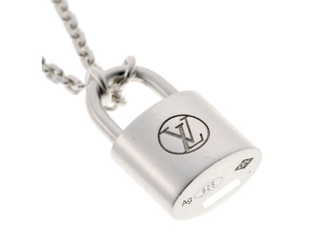 Collana con lucchetto Silver Lockit di Louis Vuitton - vista 4