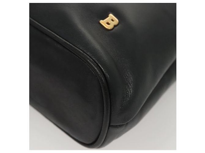 BALLY Bolsa de Ombro Matelassê em Couro Azul Marinho Dourado Auth th6030 - vista 11