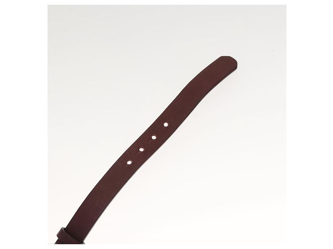 Bracciale in pelle marrone Gancini di Salvatore Ferragamo Auth yk18225 - vista 8