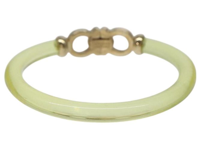 Bracciale Gancini in plastica gialla Salvatore Ferragamo Auth yk18122 Giallo - vista 3