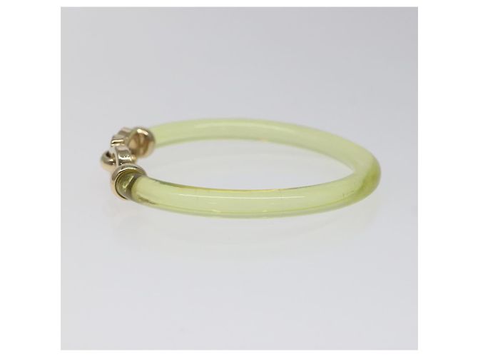Bracciale Gancini in plastica gialla Salvatore Ferragamo Auth yk18122 Giallo - vista 4