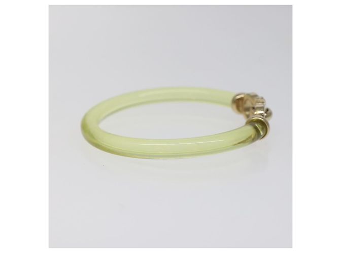 Bracciale Gancini in plastica gialla Salvatore Ferragamo Auth yk18122 Giallo - vista 5