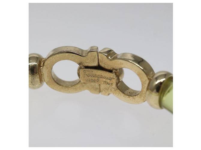 Bracciale Gancini in plastica gialla Salvatore Ferragamo Auth yk18122 Giallo - vista 7