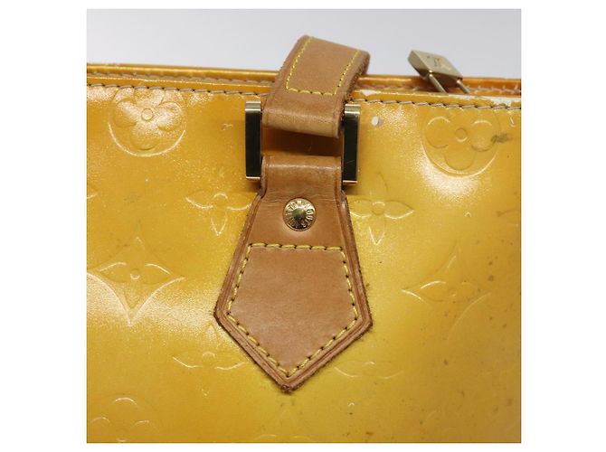 LOUIS VUITTON Monogram Vernis Houston Borsa a Mano Grigia M91053 LV Auth hk2570 Grigio - vista 17
