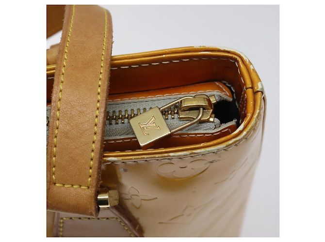LOUIS VUITTON Monogram Vernis Houston Borsa a Mano Grigia M91053 LV Auth hk2570 Grigio - vista 18