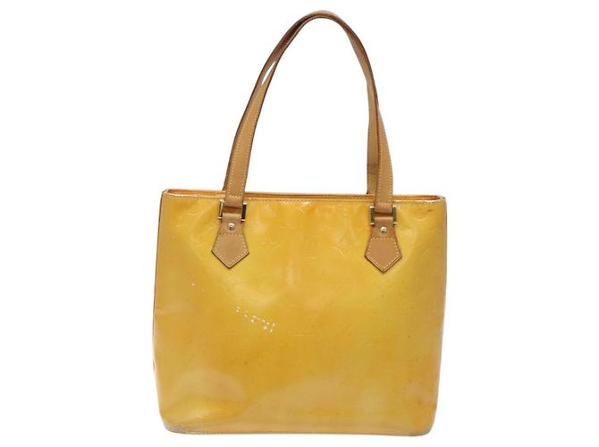 LOUIS VUITTON Monogram Vernis Houston Borsa a Mano Grigia M91053 LV Auth hk2570 Grigio - vista 2