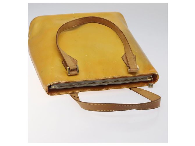 LOUIS VUITTON Monogram Vernis Houston Borsa a Mano Grigia M91053 LV Auth hk2570 Grigio - vista 6