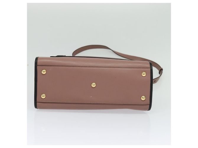 Borsa a mano in pelle FENDI Runaway Small 2way Rosa Oro Auth bs25561 D'oro - vista 11