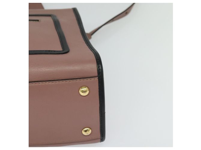 Borsa a mano in pelle FENDI Runaway Small 2way Rosa Oro Auth bs25561 D'oro - vista 13