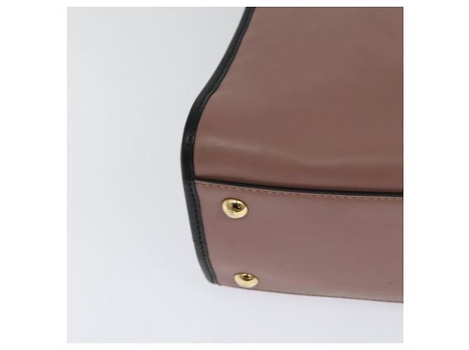 Borsa a mano in pelle FENDI Runaway Small 2way Rosa Oro Auth bs25561 D'oro - vista 14