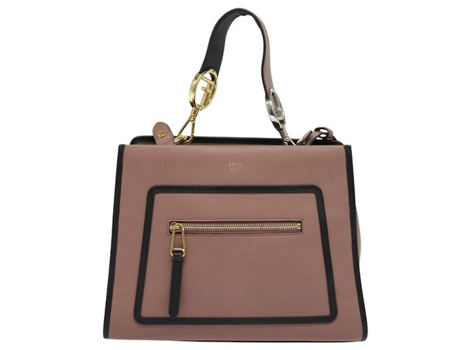 Borsa a mano in pelle FENDI Runaway Small 2way Rosa Oro Auth bs25561 D'oro - vista 2