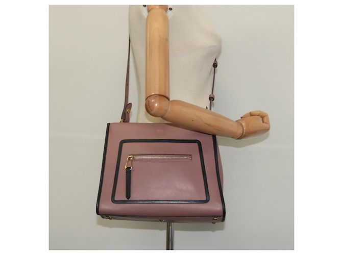 Borsa a mano in pelle FENDI Runaway Small 2way Rosa Oro Auth bs25561 D'oro - vista 23