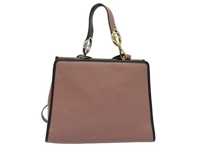 Borsa a mano in pelle FENDI Runaway Small 2way Rosa Oro Auth bs25561 D'oro - vista 3