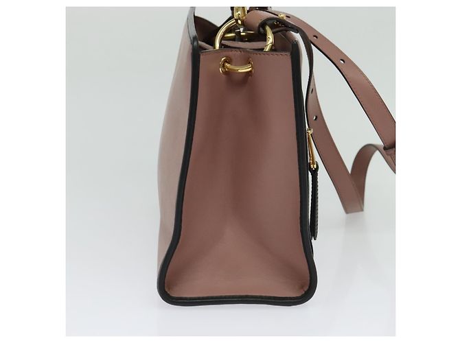 Borsa a mano in pelle FENDI Runaway Small 2way Rosa Oro Auth bs25561 D'oro - vista 4