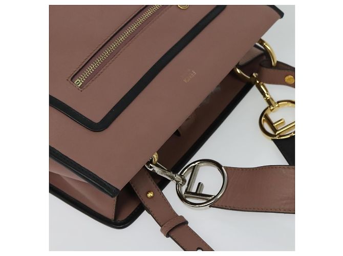 Borsa a mano in pelle FENDI Runaway Small 2way Rosa Oro Auth bs25561 D'oro - vista 6