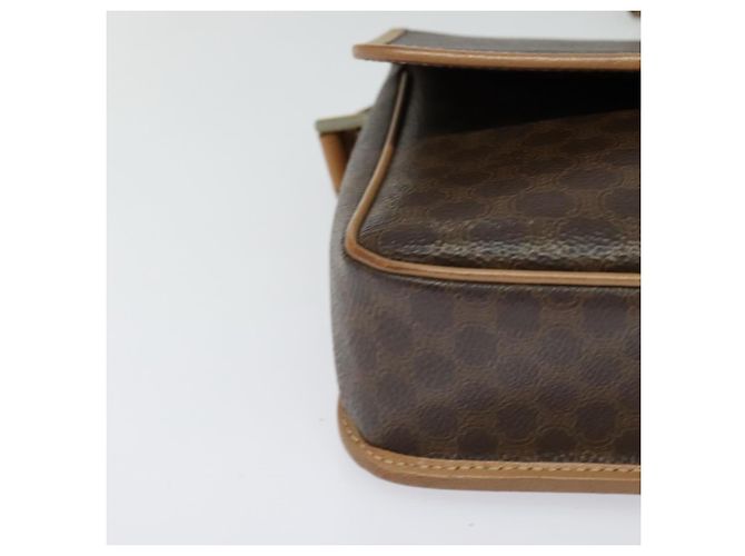 Céline Bolsa de ombro em lona Macadam CELINE, couro PVC, marrom, dourado, autêntica 123950 - vista 10