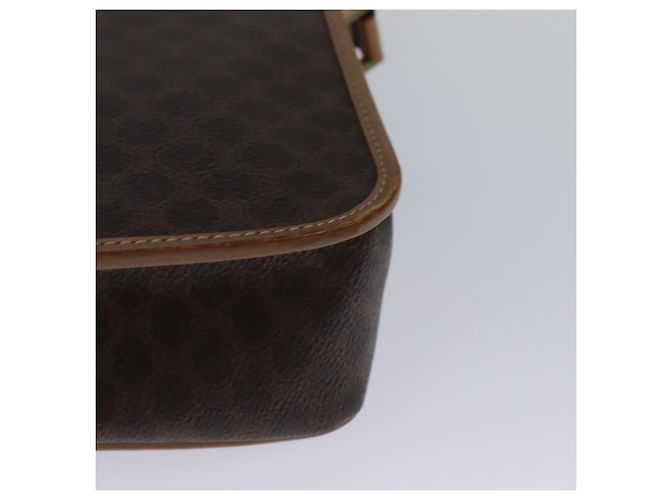 Céline Bolsa de ombro em lona Macadam CELINE, couro PVC, marrom, dourado, autêntica 123950 - vista 13