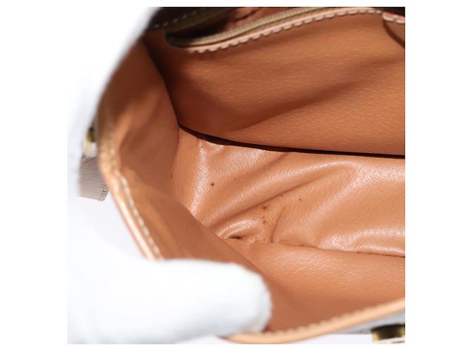 Céline Bolsa de ombro em lona Macadam CELINE, couro PVC, marrom, dourado, autêntica 123950 - vista 18
