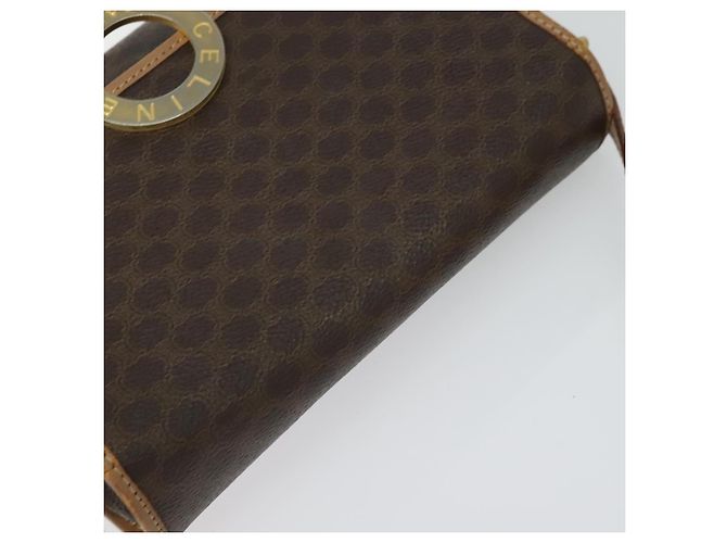 Céline Bolsa de ombro em lona Macadam CELINE, couro PVC, marrom, dourado, autêntica 123950 - vista 6