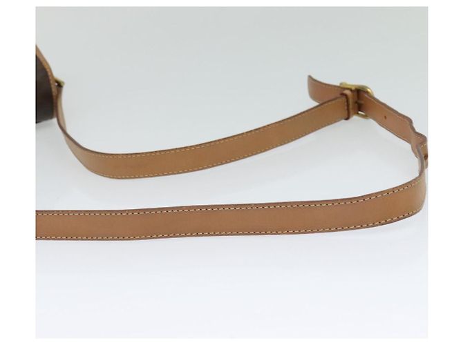 Céline Bolsa de ombro em lona Macadam CELINE, couro PVC, marrom, dourado, autêntica 123950 - vista 7