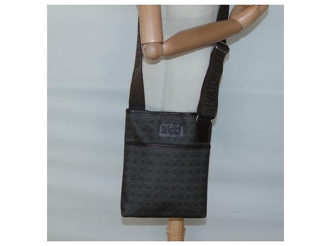 Bolsa de ombro Salvatore Ferragamo em couro PVC marrom Auth bs25462 - vista 20