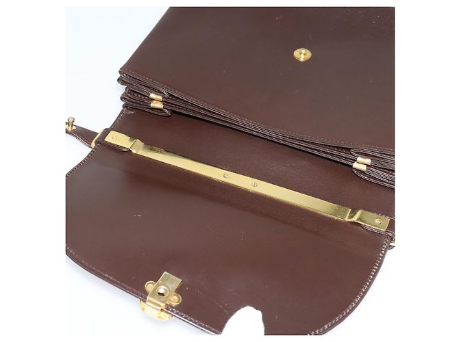 BALLY Borsa a Spalla in Pelle Marrone Oro Auth sw625 D'oro - vista 15