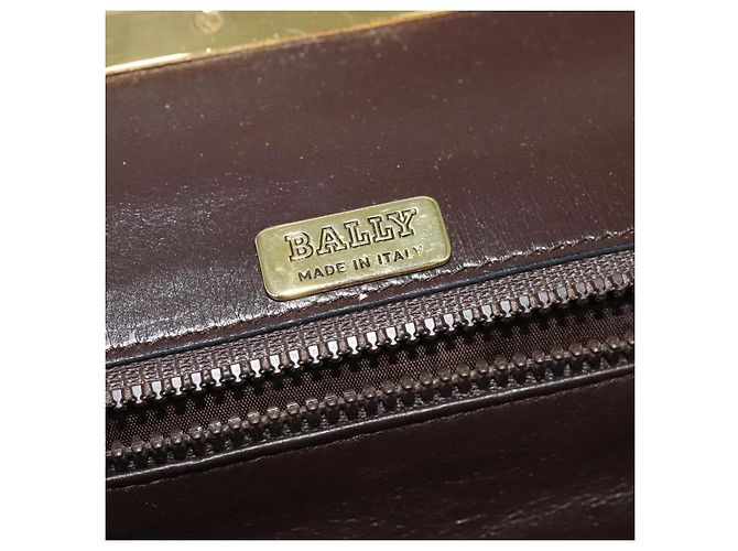 BALLY Borsa a Spalla in Pelle Marrone Oro Auth sw625 D'oro - vista 16