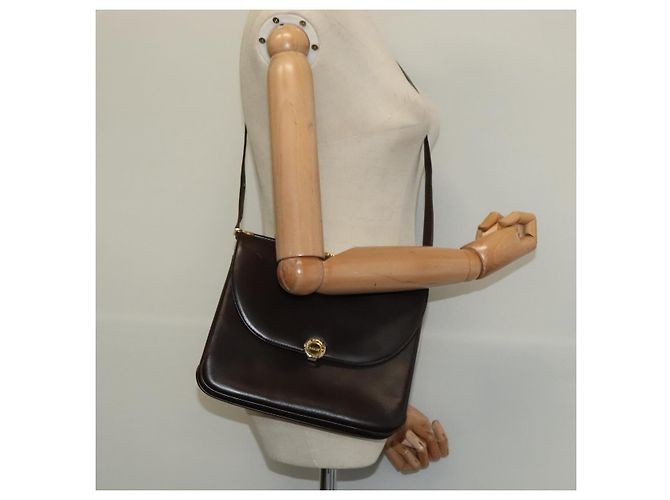 BALLY Borsa a Spalla in Pelle Marrone Oro Auth sw625 D'oro - vista 22