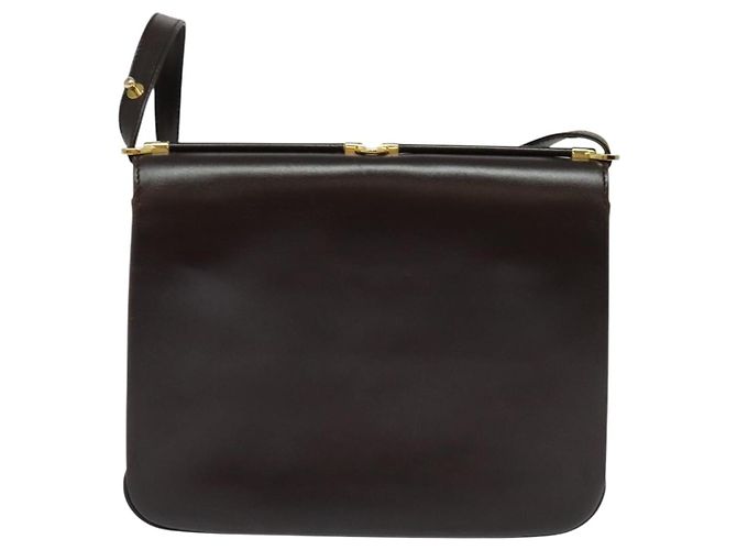 BALLY Borsa a Spalla in Pelle Marrone Oro Auth sw625 D'oro - vista 3