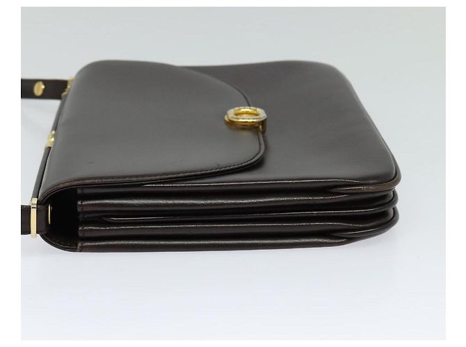BALLY Borsa a Spalla in Pelle Marrone Oro Auth sw625 D'oro - vista 4