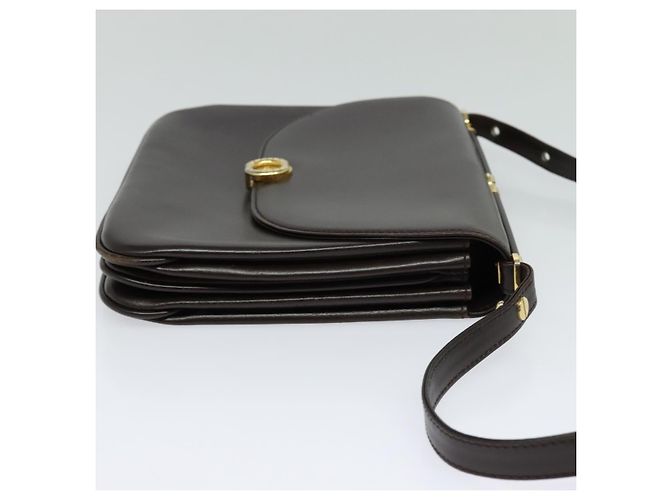 BALLY Borsa a Spalla in Pelle Marrone Oro Auth sw625 D'oro - vista 5