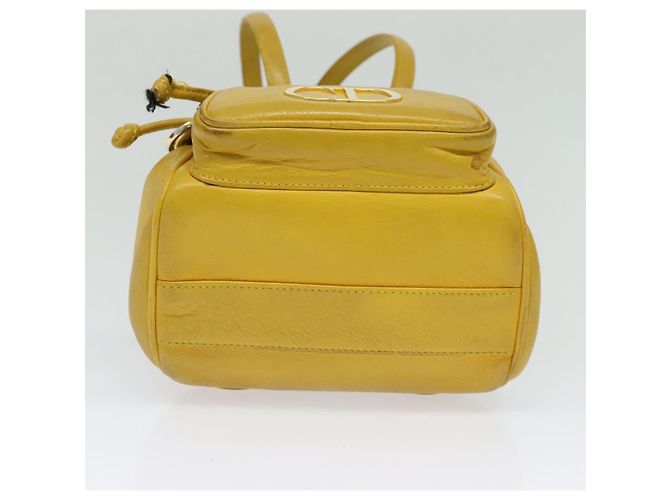 Zaino in pelle Christian Dior oro giallo Auth BA2068 D'oro - vista 11