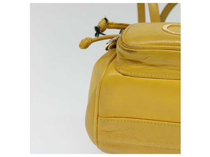 Zaino in pelle Christian Dior oro giallo Auth BA2068 D'oro - vista 12
